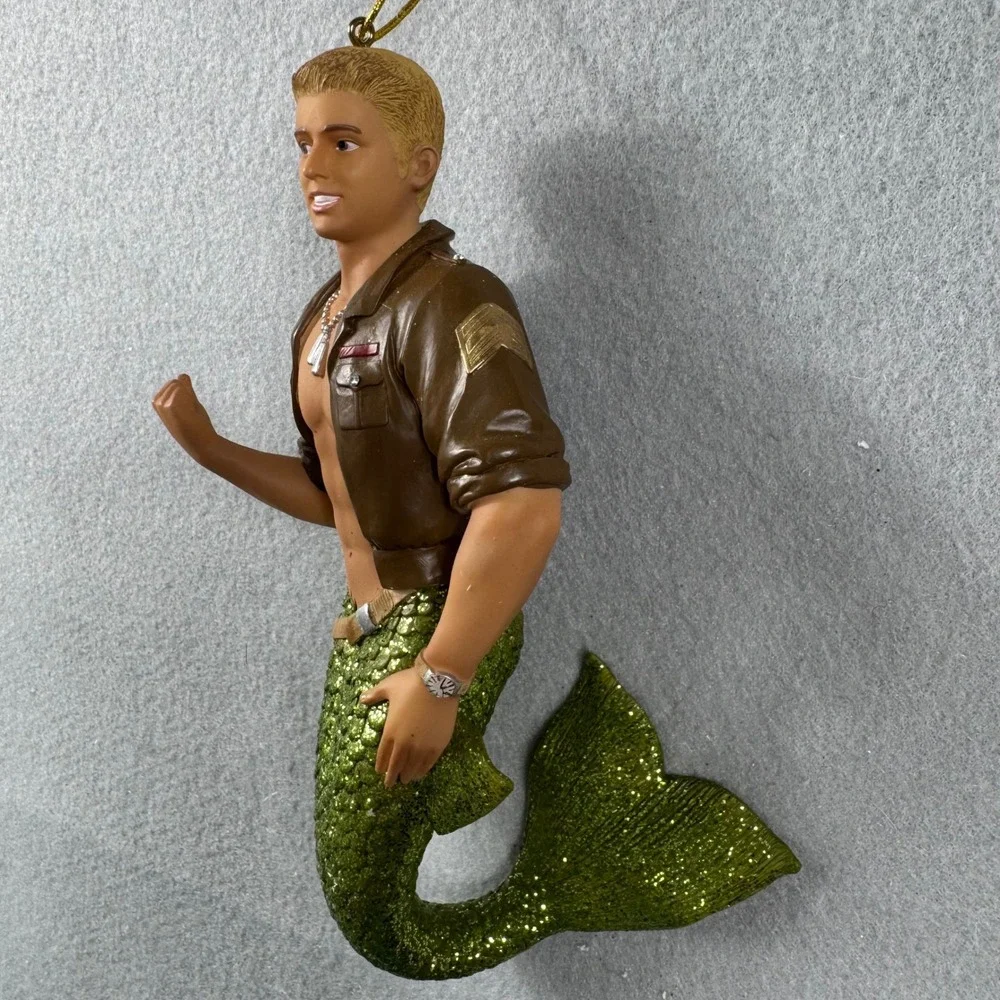 December Diamonds Johnson Merman Ornament 2008 Military Dog Tags Retired Box